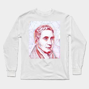 Archimedes Snowy Portrait | Archimedes Artwork Long Sleeve T-Shirt